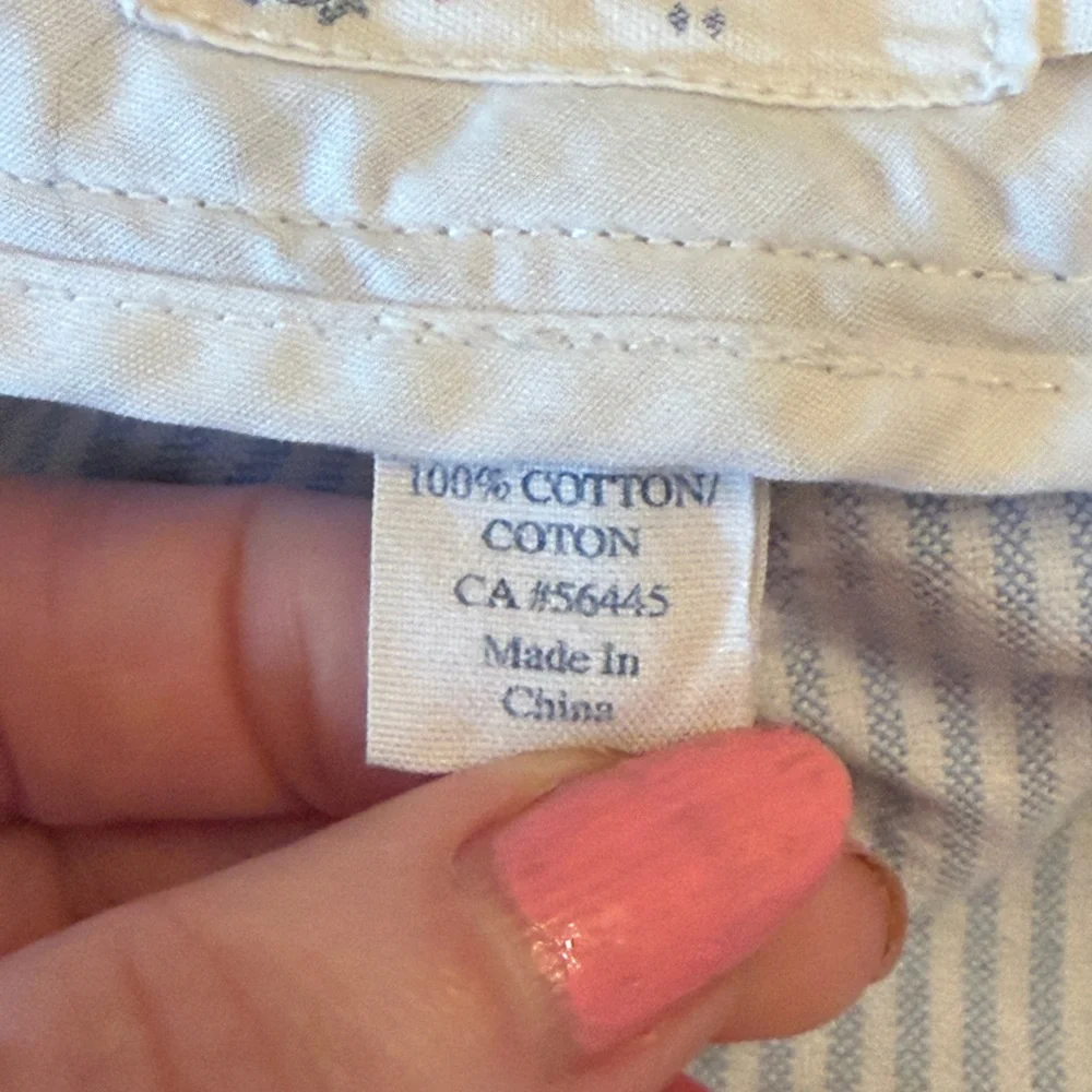 J.Crew Men’s Seersucker Shorts Size 36 Blue White Stripe Cotton Summer Preppy